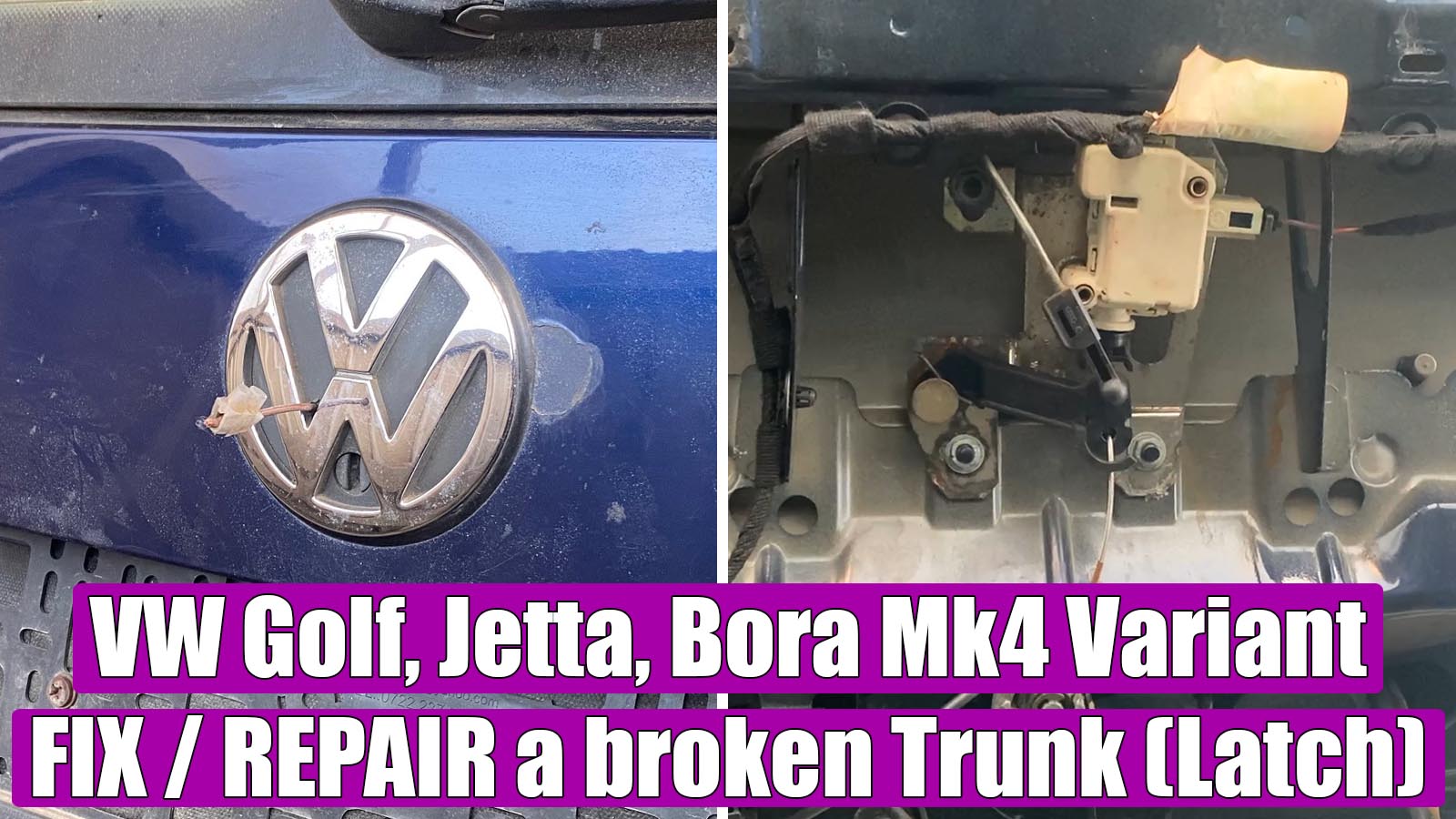 George Stevenson Botany Objection How to FIX broken Trunk / Tailgate on VW Golf 4, Mk4, Jetta, Bora Variant