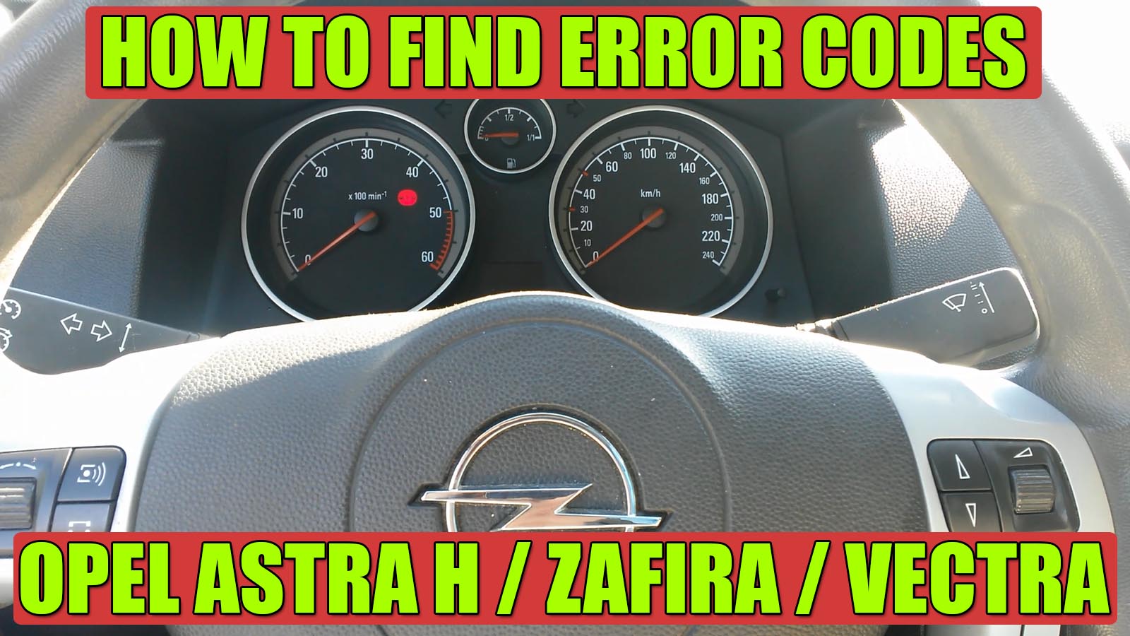 Stijgen Verplicht Ligatie How to find error codes or a pedal test Opel Vauxhall Astra, Zafira, Vectra