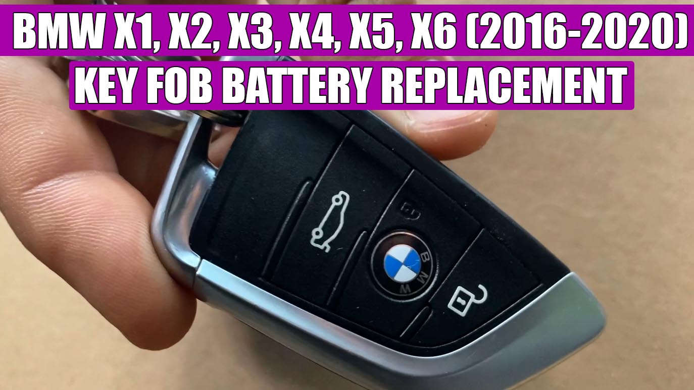 How to replace / change key fob battery on BMW X2, X3, X5, X6